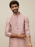 Thumbnail for Manyavar Ethnic Motif Woven Design Mandarin Collar Kurta With Pyjamas - Distacart
