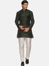 Thumbnail for Sethukrishna Mens Green Kurta with Pyjamas - Distacart