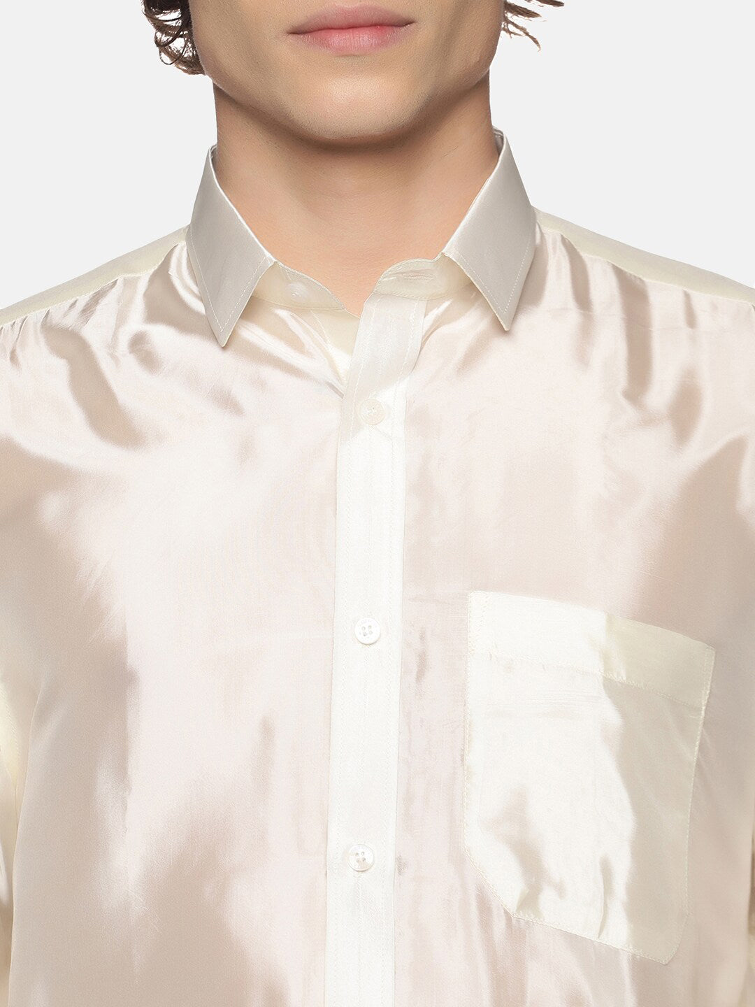 Sethukrishna Cream-Coloured Solid Dhoti - Distacart