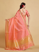 Thumbnail for Sangria Woven Design Border Art Silk Banarasi Saree - Distacart