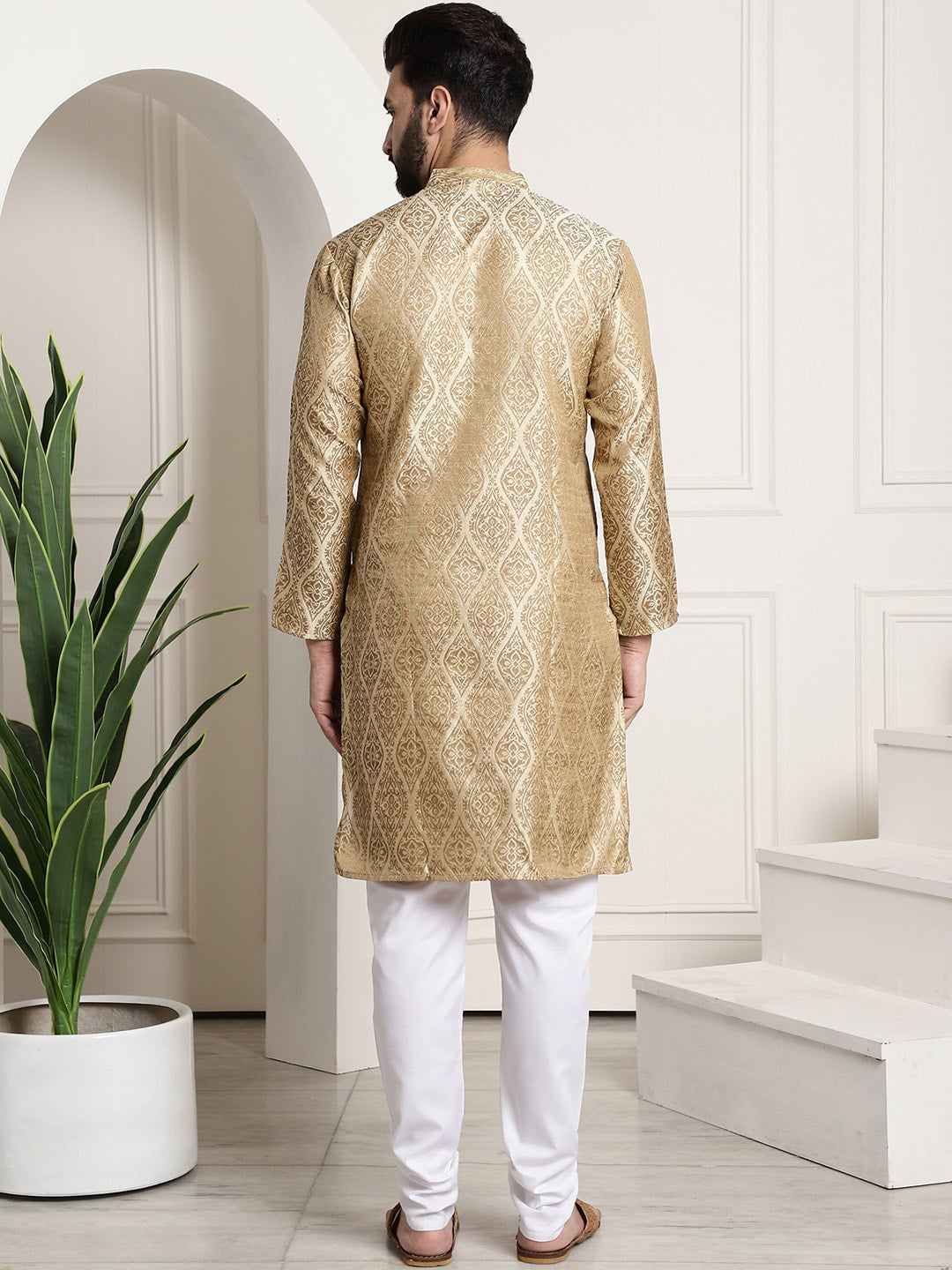 Sojanya Ethnic Motifs Woven Design Regular Kurta With Churidar - Distacart
