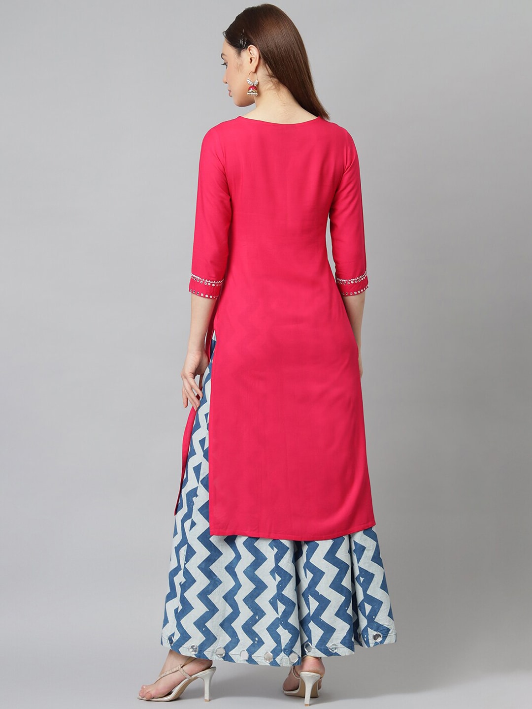 Khushal K Women Embellished Mirror Work Kurta - Distacart