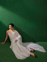 Thumbnail for Sangria Embellished Pure Georgette Sarees - Distacart
