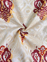 Thumbnail for URBAN SPACE Divine White Ethnic Motifs 144 TC Cotton Queen Bedsheet & 2 Pillow Covers - Distacart
