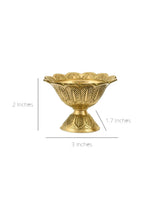 Thumbnail for CraftVatika Gold-Toned Brass Engraved Diya - Distacart