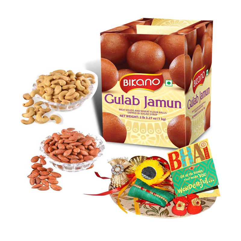 Bikano Gulab Jamun and Dryfruits Rakhi Gifts - Distacart