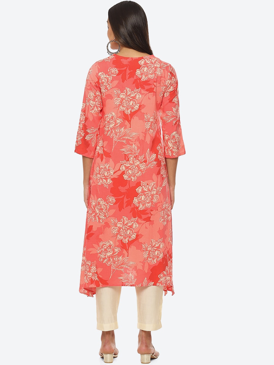 Biba Women Floral Printed Straight Kurta - Distacart