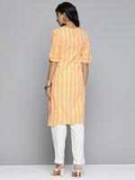 Thumbnail for HERE&NOW Ethnic Motifs Printed Straight Angrakha Kurta - Distacart