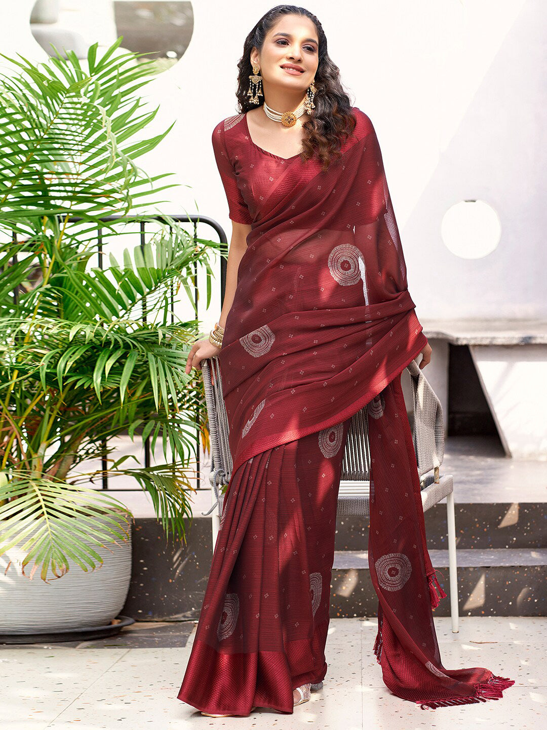Kalini Bandhani Printed Saree - Distacart