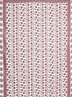 Thumbnail for Urban Magic Pink & White Ethnic Motifs Cotton 104 TC King Bedsheet & 2 Pillow Covers - Distacart