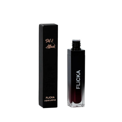 FLiCKA Set and Attack Liquid Matte Lipstick 22 Ops Wops - Nude - Distacart