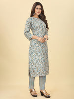 Thumbnail for Kalini Ethnic Motifs Printed Thread Work Kurta with Trousers - Distacart