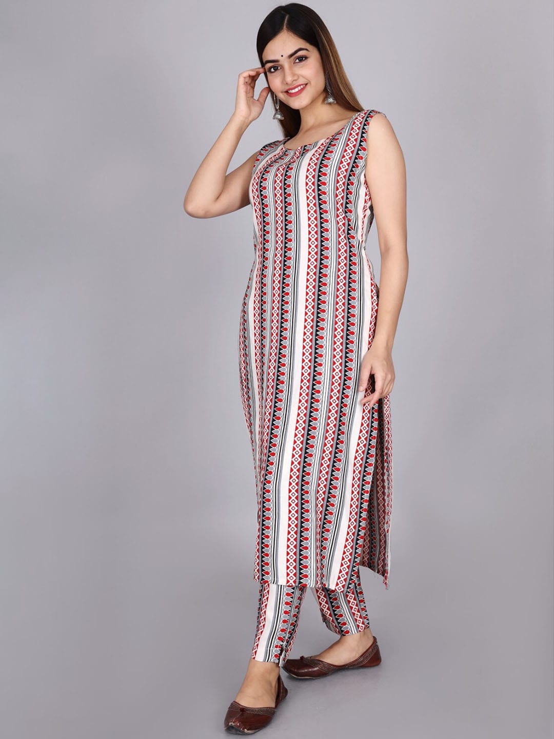 Kalini Women Multicoloured Printed Straight Kurta with Trouser - Distacart