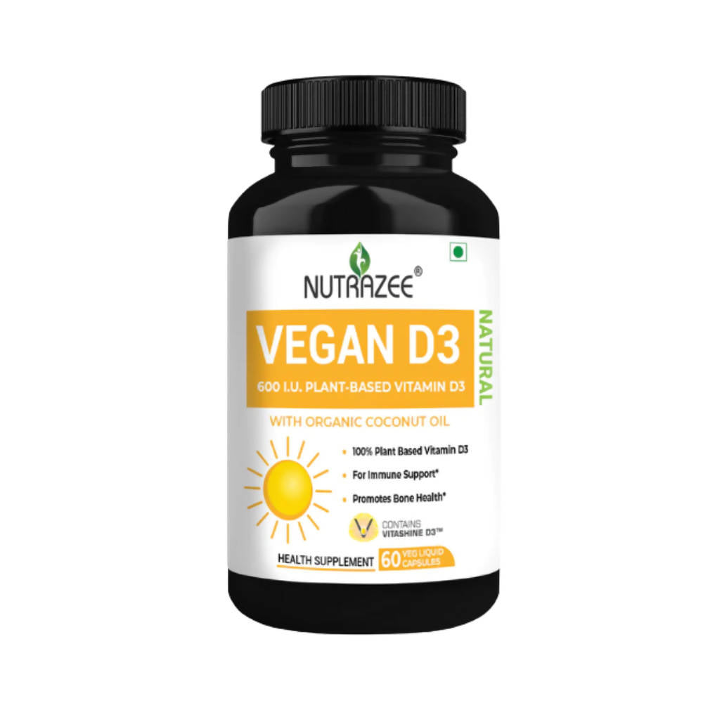 Nutrazee Vegan Vitamin D3 Plant Based Supplement Capsules - Distacart