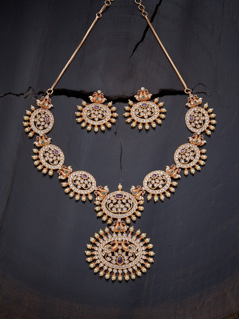Kushal&#39;s Fashion Jewellery Gold-Plated Stone Studded Jewellery Set - Distacart