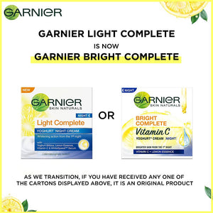 Garnier Bright Complete Vitamin C Yoghurt Night Cream - Distacart
