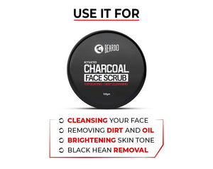Beardo Activated Charcoal Face Scrub - Distacart