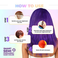 Thumbnail for Anveya Semi Permanent Hair Color - Tokyo Purple - Distacart