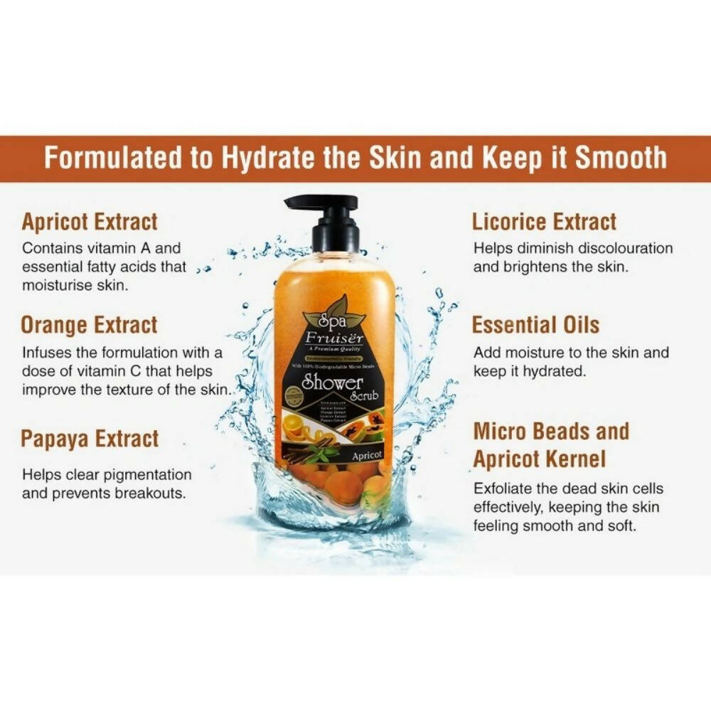 Fruiser Shower Scrub With Apricot - Distacart