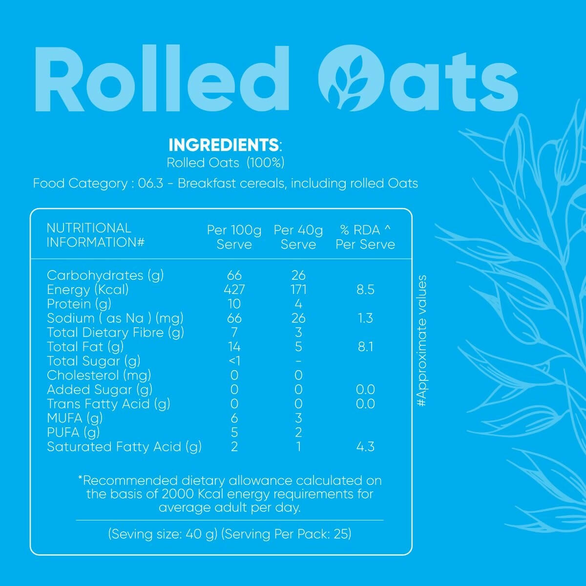 Myfitness Rolled Oats - Distacart