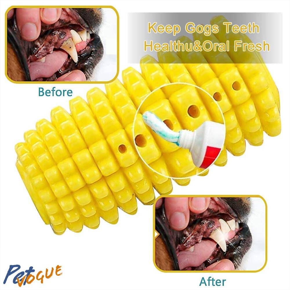 PetVogue Dog Chew Toys for Aggressive Chewer Teeth Cleaning Dog Toothbrush Toys - Distacart