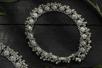 Thumbnail for Mominos Fashion Kamal Johar Oxidised Silver Anklets For Bridal Wear