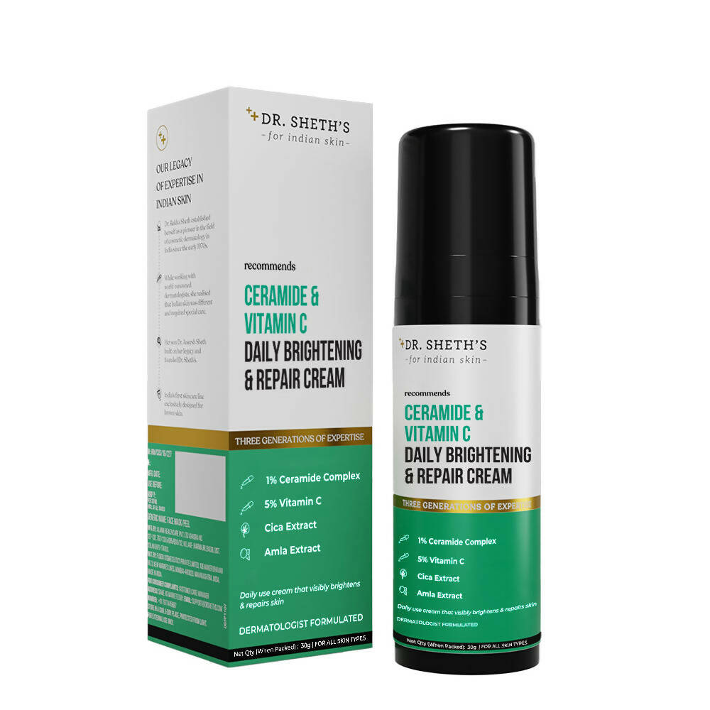 Dr. Sheth's Ceramide & Vitamin C Daily Brightening & Repair Cream - Distacart