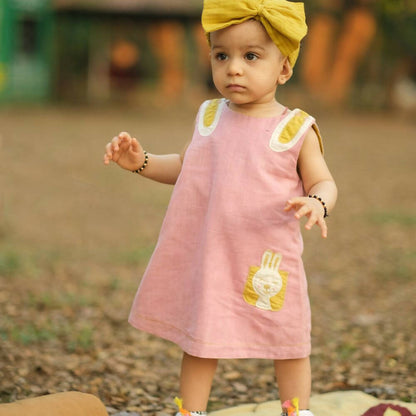 Mhyssa Pink Sleeveless A-line Frock - Distacart