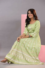 Thumbnail for Juniper Women Green Rayon Staple Printed Maxi Dress - Distacart