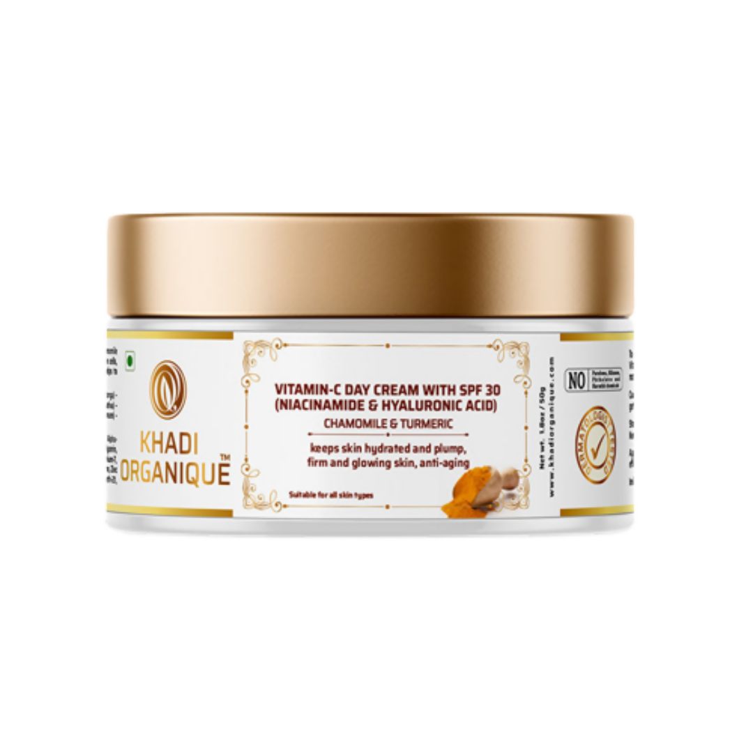 Khadi Organique Vitamin C Day Cream With chamomile & Turmeric - Distacart