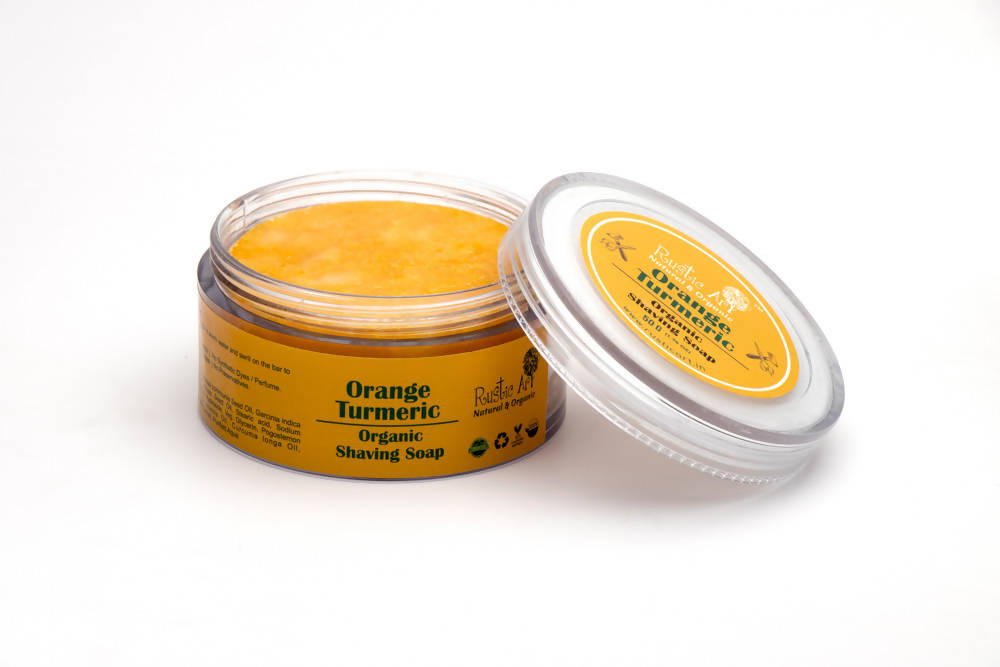 Rustic Art Orange Turmeric Organic Shaving Soap - Distacart