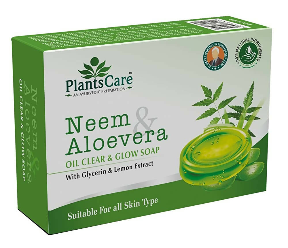 Plants Care Neem & Aloevera Oil Clear & Glow Soap - Distacart