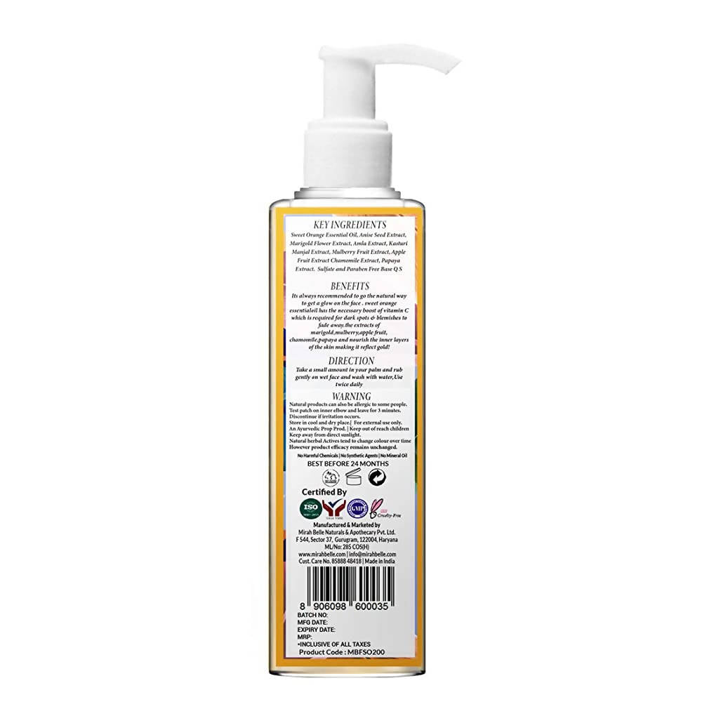 Mirah Belle Sweet Orange Mulberry Skin Brightening Face Wash - Distacart