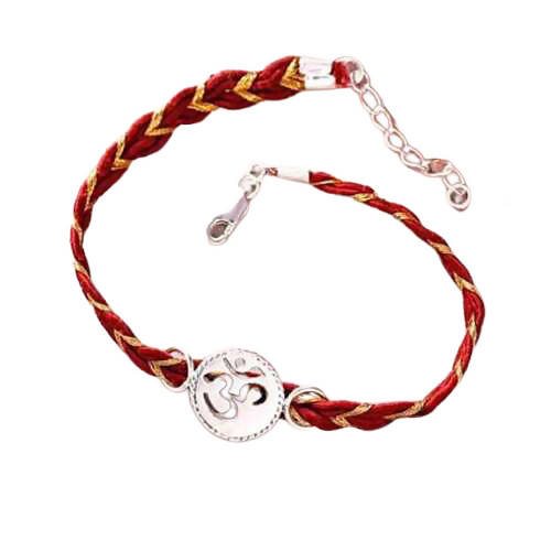 Devotional Om 925 Sterling Silver Rakhi