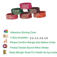 Thumbnail for Afast Bridal Wedding & Party Fashionable Colorful Glass Bangle/Kada Set, Pack Of 24 - Multicolor - Distacart