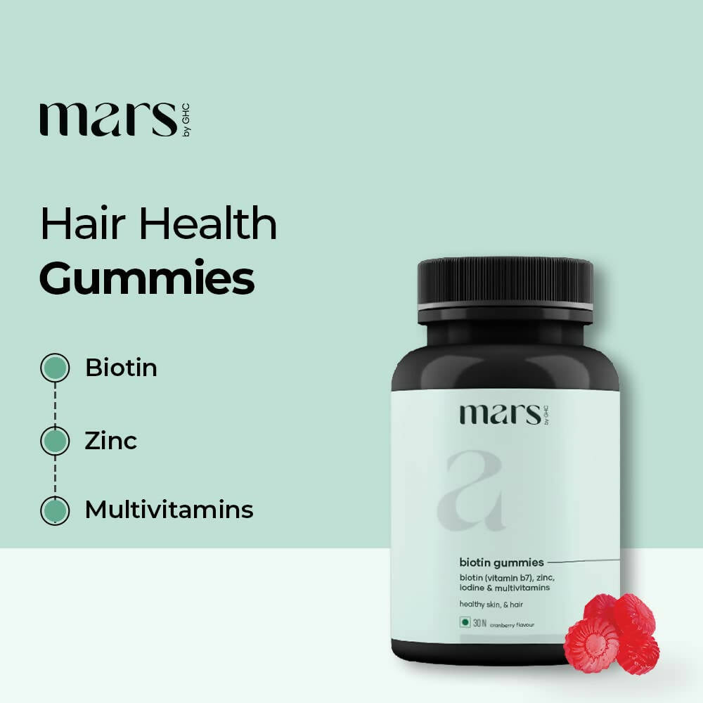 Mars By GHC Biotin Hair Gummies - Cranberry - Distacart
