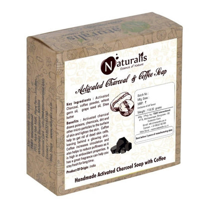 Naturalis Essence Of Nature Handmade Activated Charcoal Soap With Coffee - Distacart