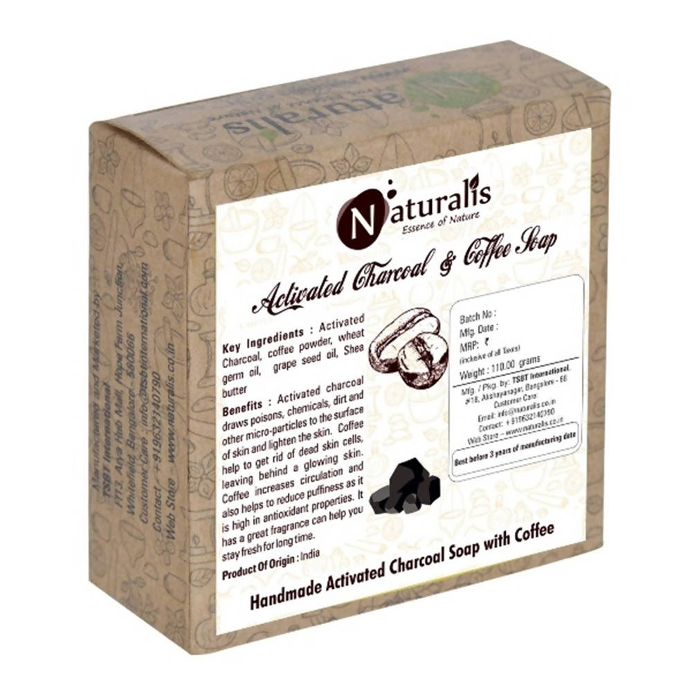 Naturalis Essence Of Nature Handmade Activated Charcoal Soap With Coffee - Distacart