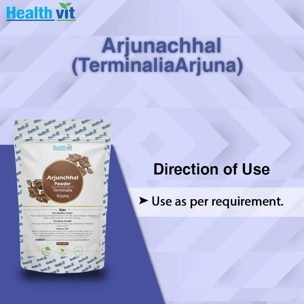 Healthvit Natural Arjunchhal Powder - Distacart