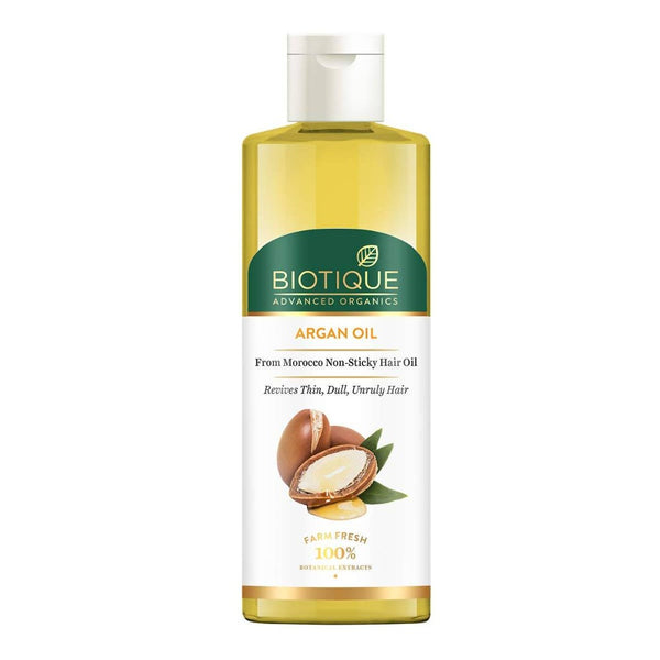 Biotique Advanced Organics Argan Oil From Morocco Non-sticky Hair Oil - Distacart