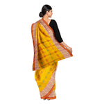 Thumbnail for Exclusive Collection 100% Pure Cotton Yellow Tant Saree With Hand Weaving Work - Distacart