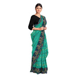 Thumbnail for Exclusive Collection 100% Pure Cotton Green Tant Saree With Hand Weaving Work - Distacart