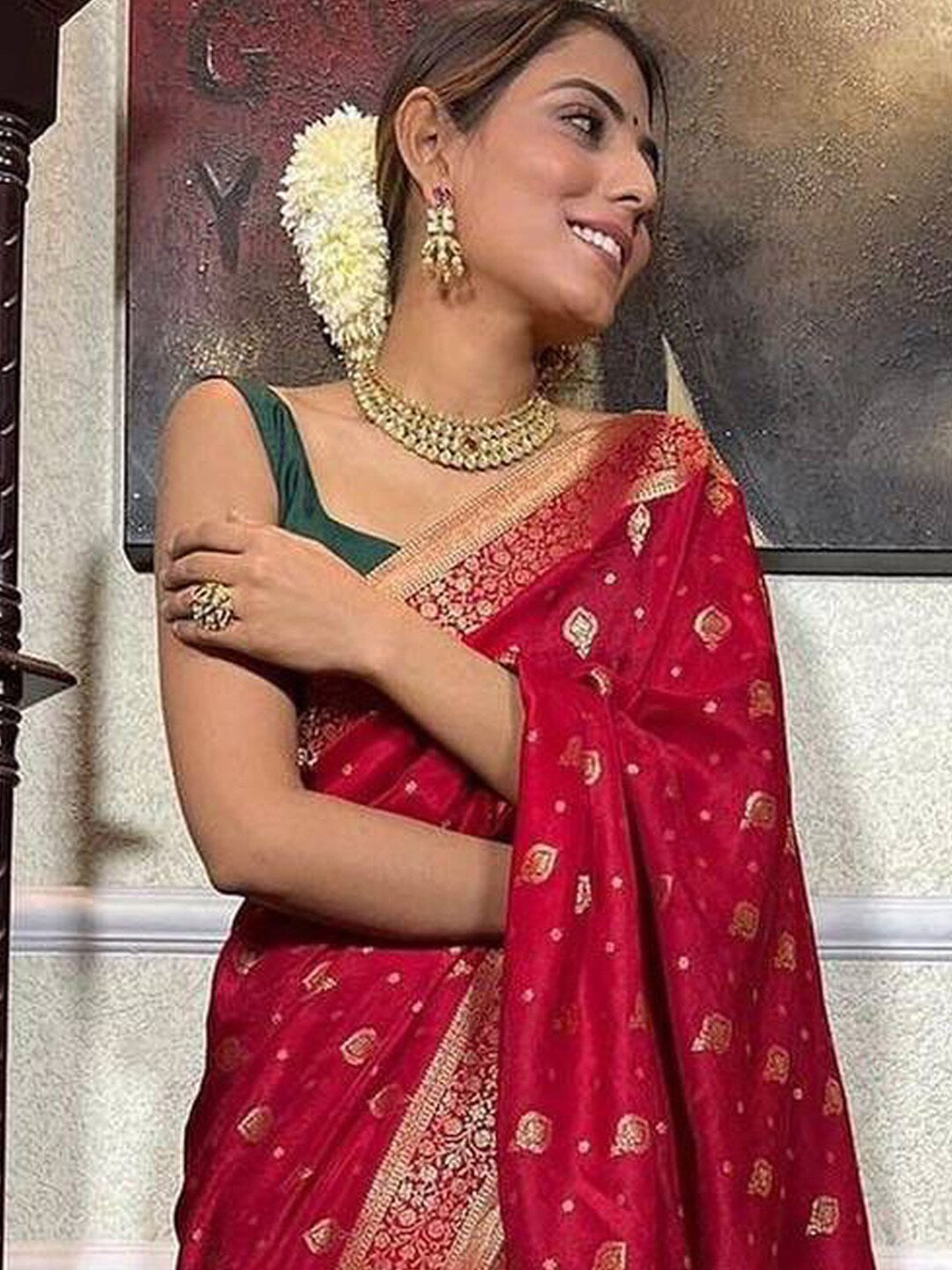 Kalini Woven Design Zari Banarasi Saree - Distacart