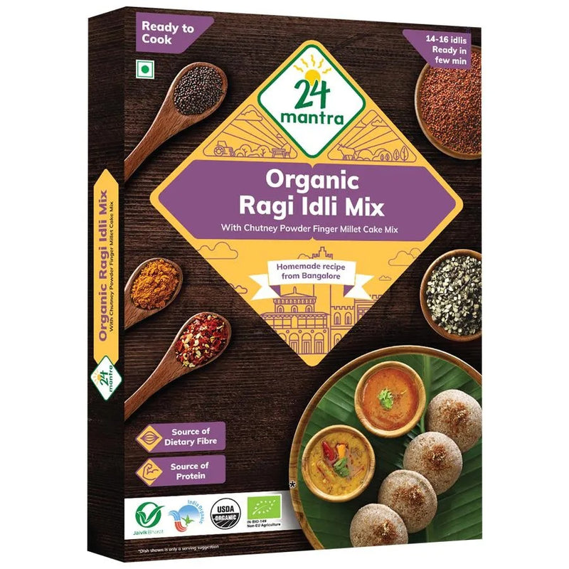 24 Mantra Organic Ready to Cook Ragi Idli Mix - Distacart