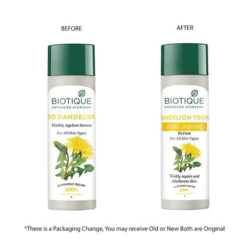 Biotique Bio Dandelion Visibly Ageless Serum 190 ml - Distacart