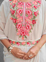 Thumbnail for Tikhi Imli Embroidered Kaftan Saree With Belt - Distacart