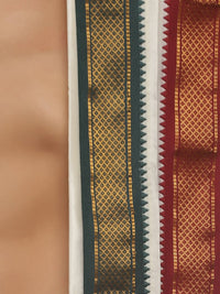 Thumbnail for Sethukrishna Men Cream-Coloured Solid Dhotis With Angavastram - Distacart