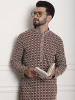 Thumbnail for Sojanya Geometric Embroidered Mandarin Collar Kurta - Distacart