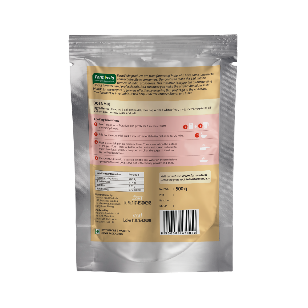 Farmveda Instant Mix- Dosa Mix - Distacart