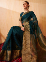 Thumbnail for Kalini Woven Design Zari Banarasi Saree - Distacart